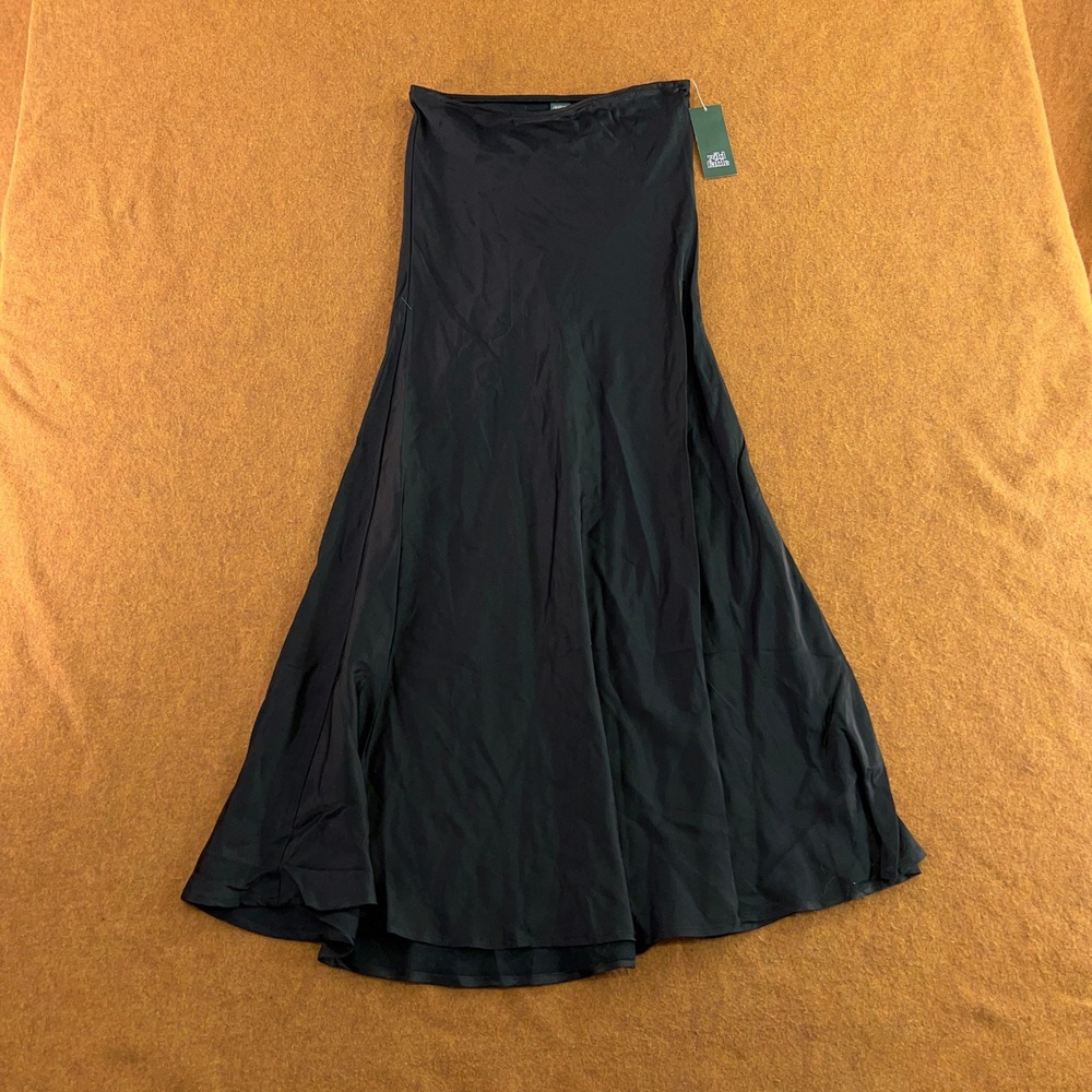 Wild Fable Womens XXS Black Bias Cut Rayon Maxi Skirt NWT